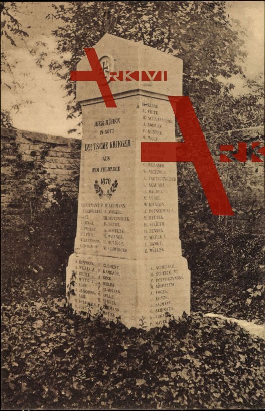 Rethel Ardennes, Denkmal von 1870, Soldatengedenkstein