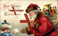 Best Wishes for a happy Christmas, Weihnachtsmann, Spielzeug, Junge