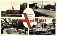 Oberhausen, Neuer Bahnhof, Hotel Ruhrland, Postamt, Rathaus, Terrassen