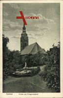 Itzehoe Kreis Steinburg, Kirche und Kriegerdenkmal, Parkanlage