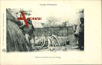 Französisch Kongo, Achats de produits dans un village, Elfenbein