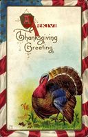 Passepartout Thanksgiving Greeting, Truthahn, USA, Turkey