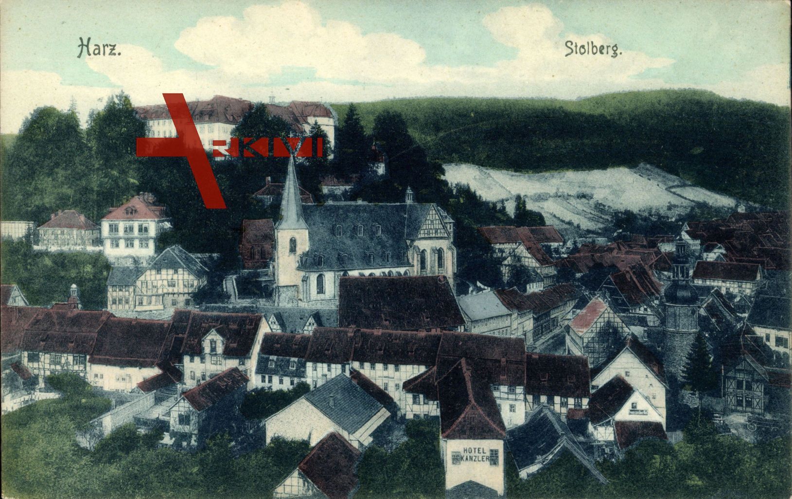 Stolberg Südharz, Gesamtansicht der Stadt, Kirche