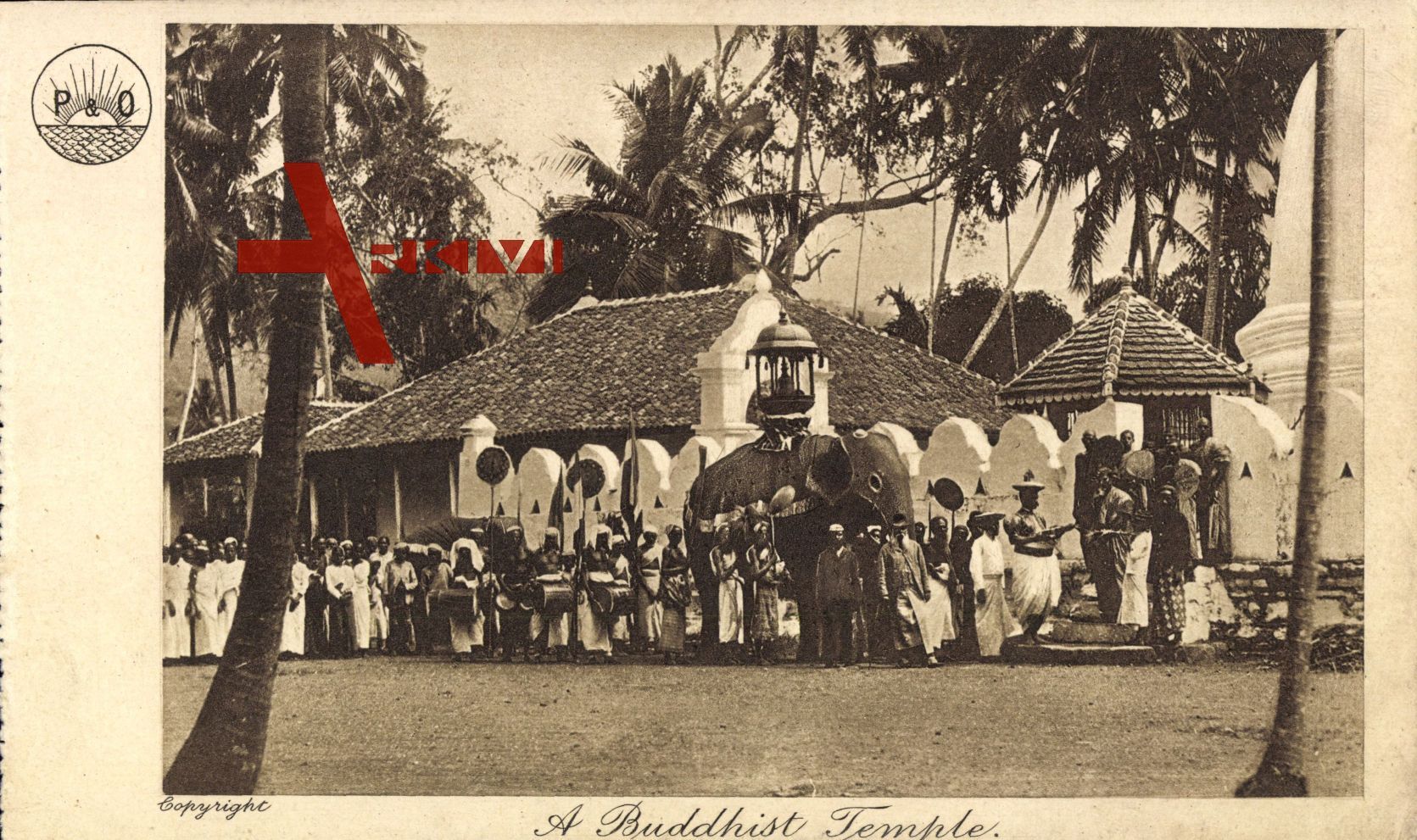 Sri Lanka, Ceylon, A buddhist temple, Buddhistischer Tempel, Elefant