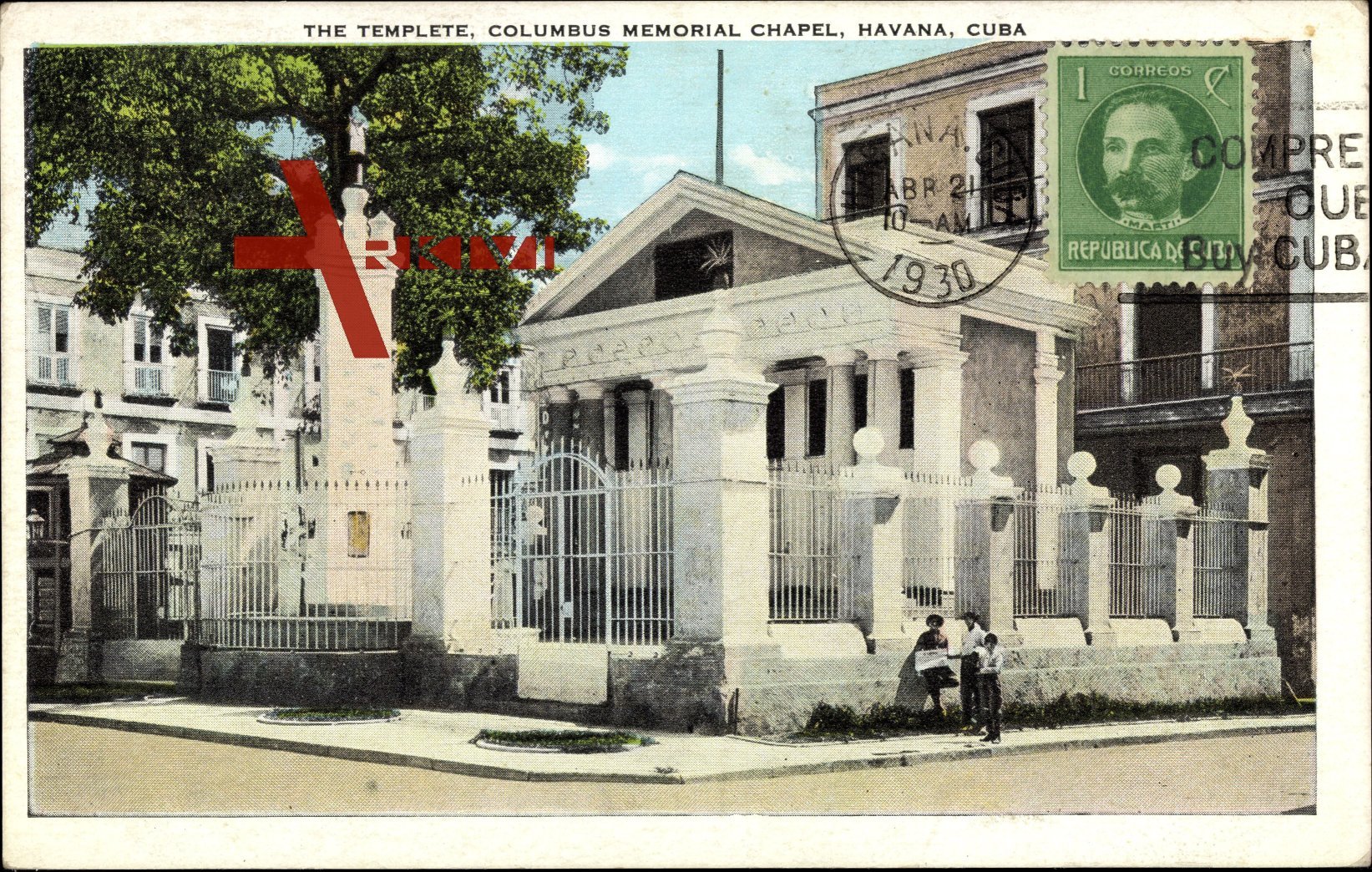 Havanna Kuba, Blick auf den Pavillon der Columbus Gedenk Kapelle um 1930