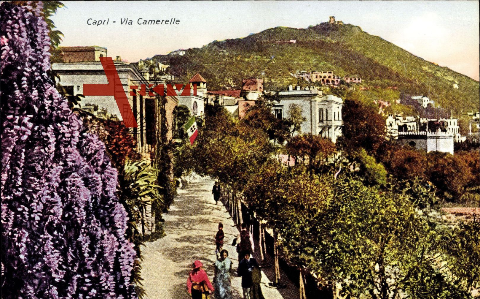Capri Campania, Via Camerelle, Frühling, Gebäude, Berg