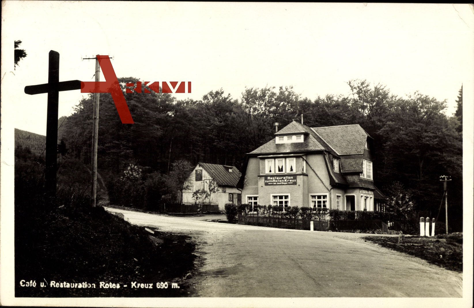Königstein Taunus, Eingang des Cafes und Restaurants Rotes Kreuz von Dinges