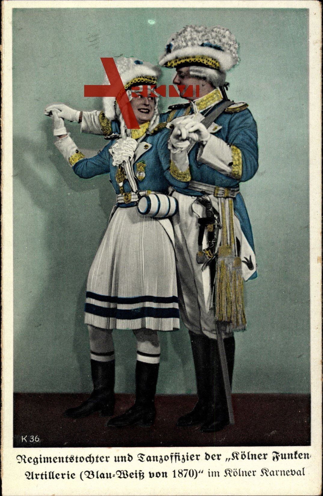Kölner Karneval, Regimentstochter und Tanzoffizier, Funkenartillerie von 1870