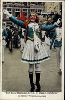 Kölner Rosenmontagszug, Karneval, Tanzmariechen des k.k. Korps Luftflotte
