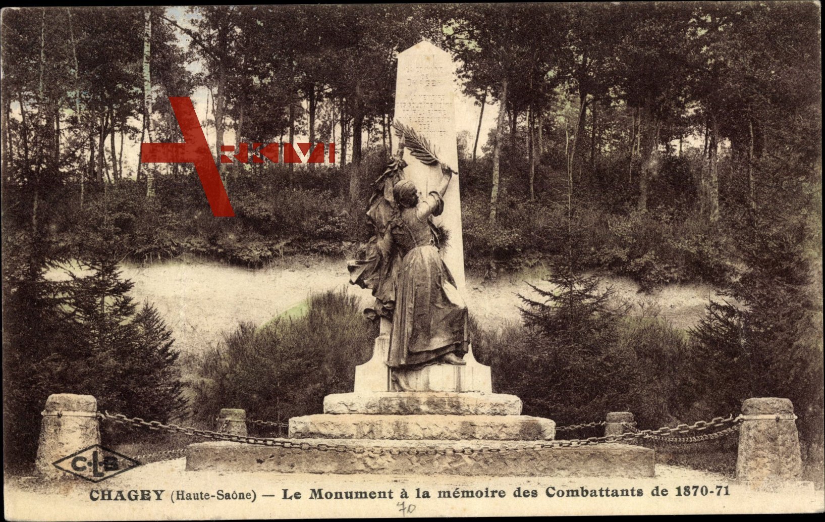 Chagey Haute Saône, le Monument à la mémoire des Combattants de 1870 71