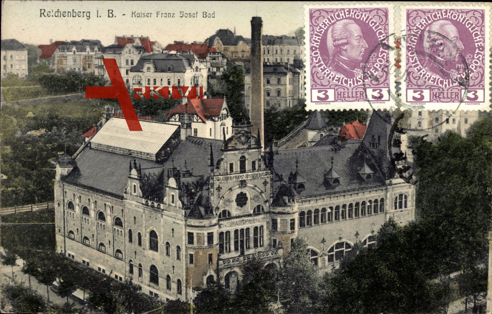 Reichenberg, Blick auf das Kaiser Franz Josef Bad