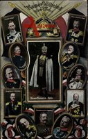 Kaiser Wilhelm II., Kronprinz Rupprecht, Hindenburg, Tirpitz