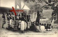 Brazzaville Republik Kongo, Ecole rurale, la classe en plein air