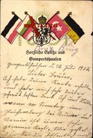Gompertshausen Thüringen, Wappen und Fahnen