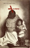 Indianer, Anticipation, Indianerin mit ihrem Kind in einer Trage