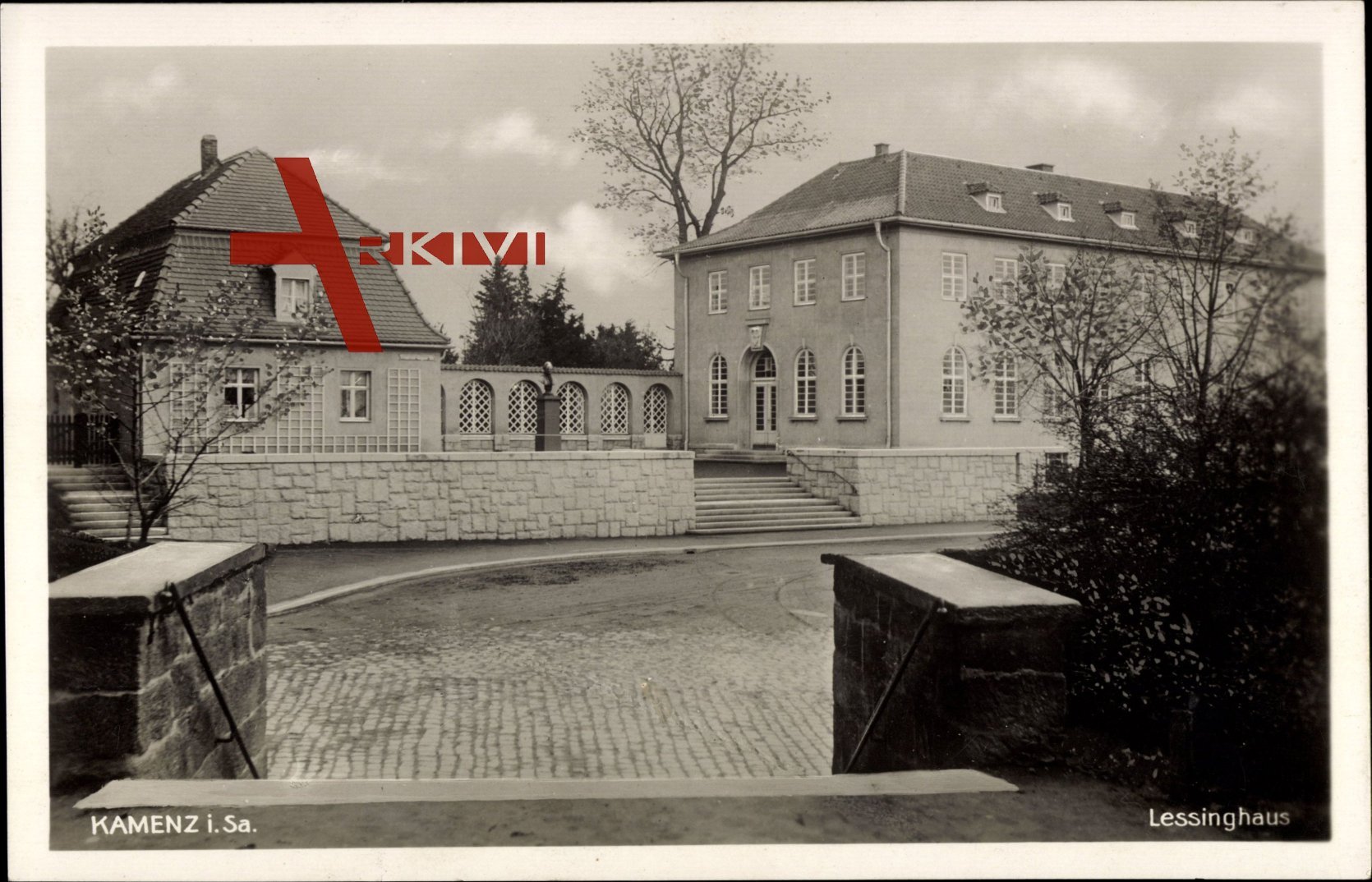 Kamenz in Sachsen, Blick auf das Lessinghaus, Straßenseite