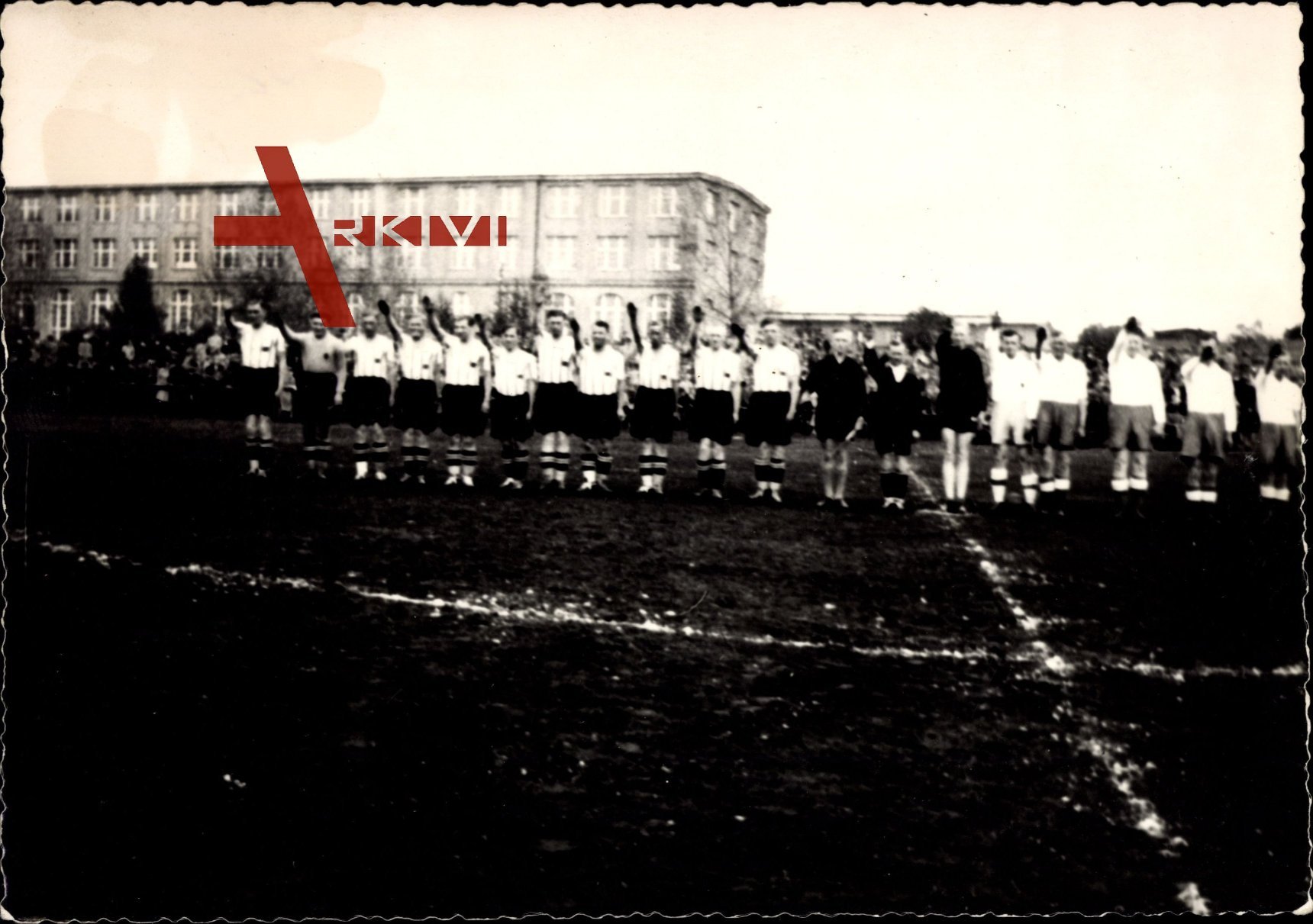 Deutsche Fußballmannschaft, Hitlergruß, Gruppenfoto