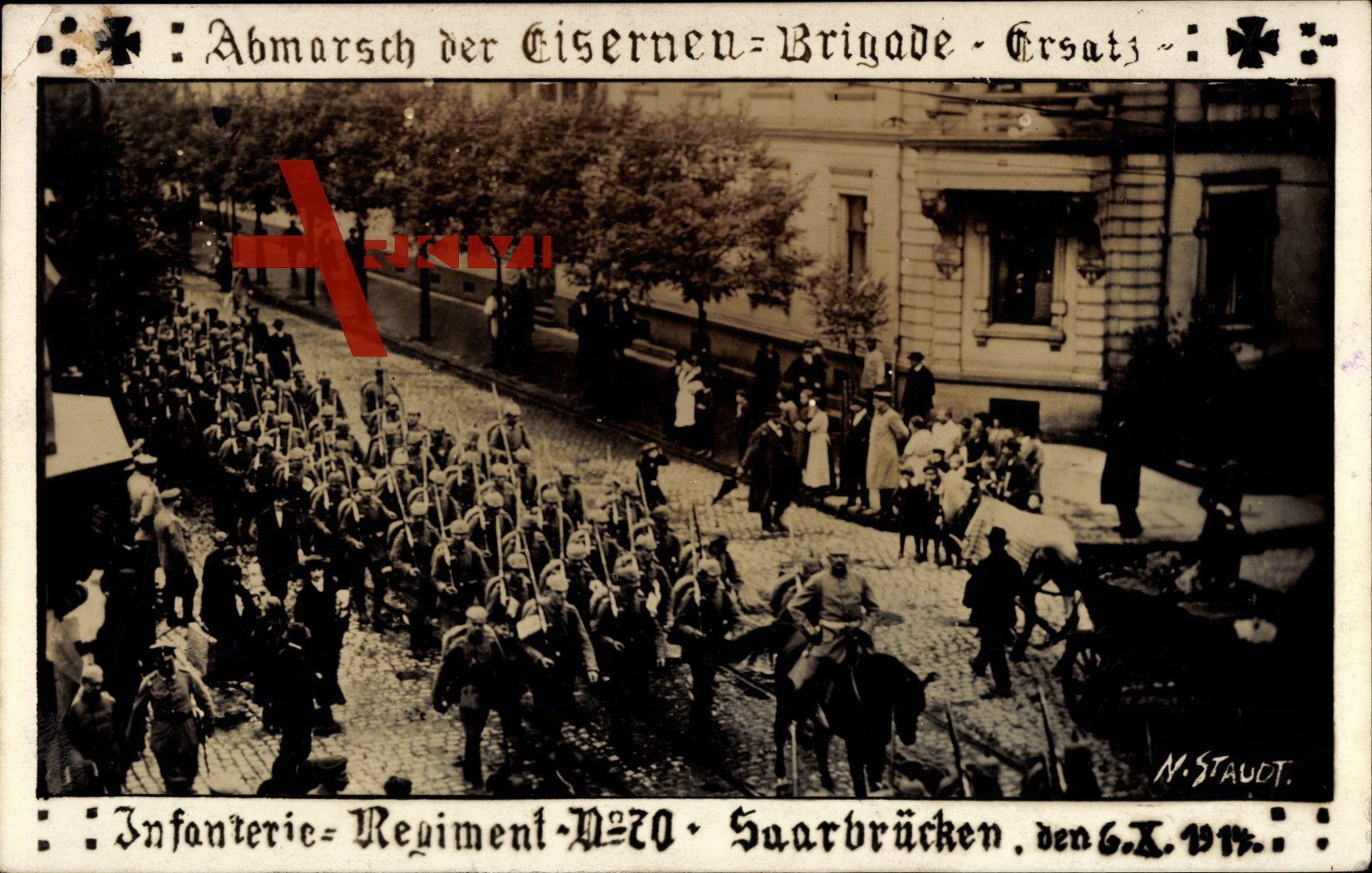 Regiment  Saarbrücken, Inf. Regt. 70, 6 Oktober 1914, Kriegsausmarsch