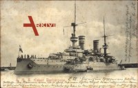 S.M.S. Kaiser Barbarossa, Deutsches Kriegsschiff, Ansicht Backbord