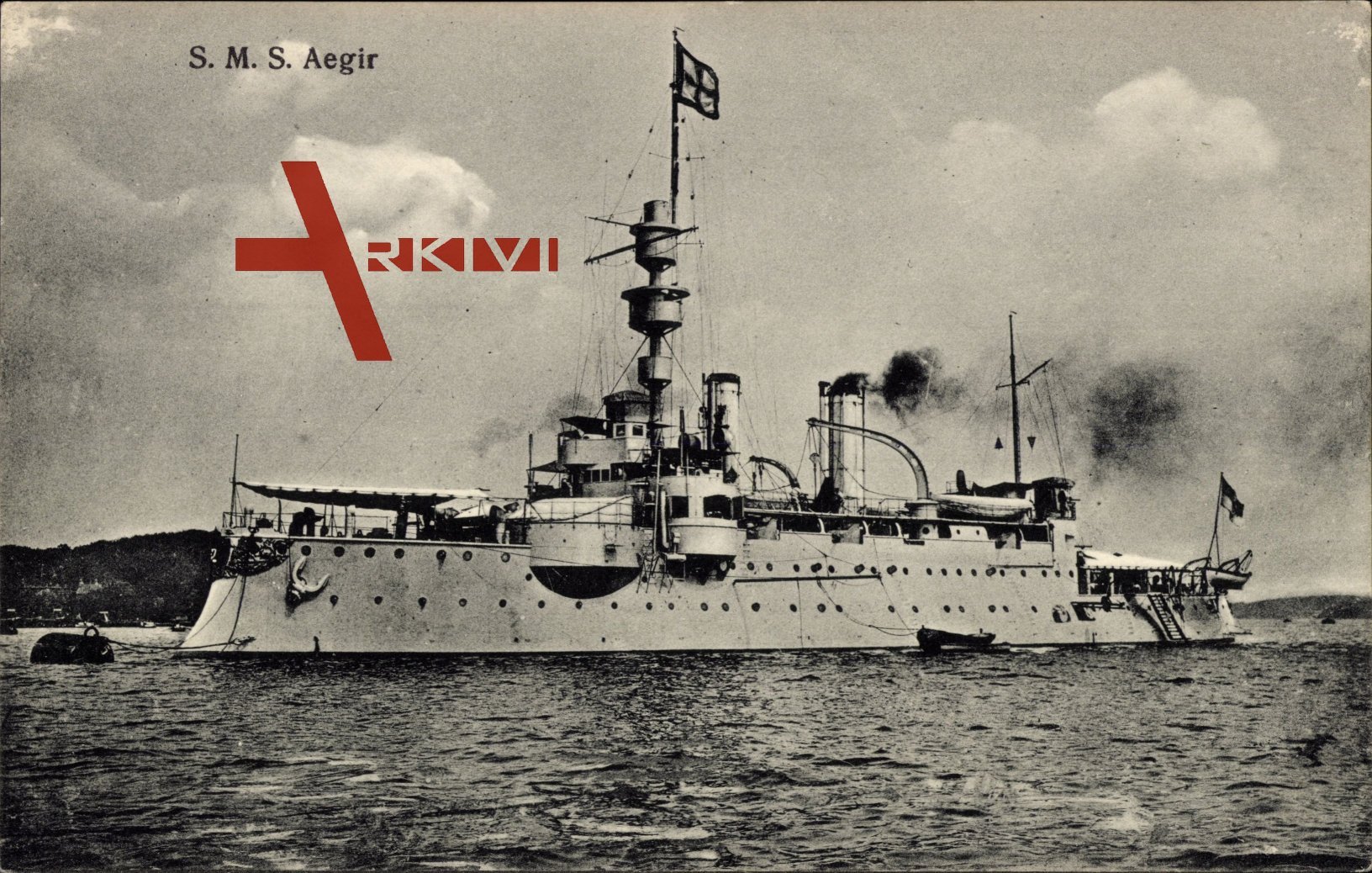 S.M.S. Aegir, Deutsches Kriegsschiff, Ansicht Backbord