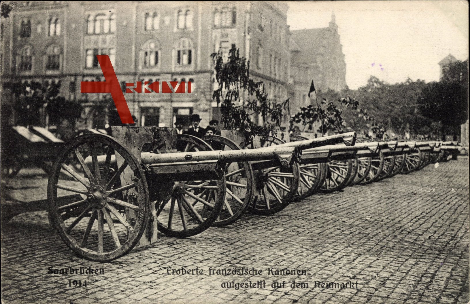 Saarbrücken, Eroberter Französische Kanonen auf dem Neumarkt
