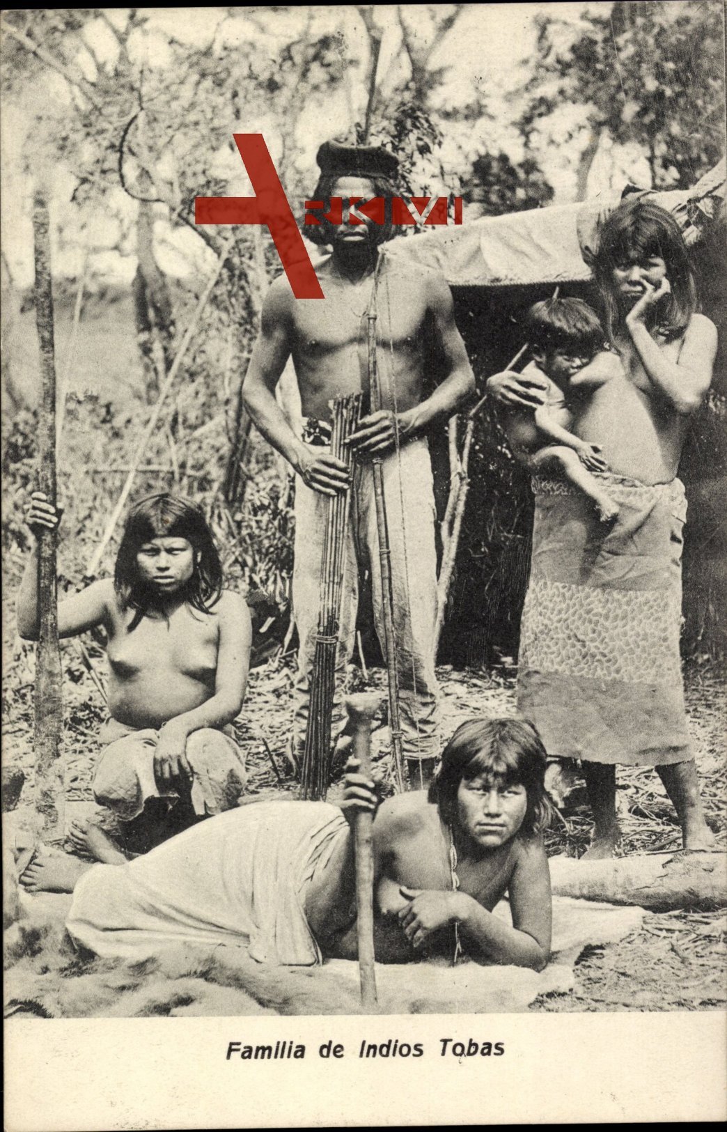 Familia de Indios Tobas, Südamerika, Guaycurú Indianer