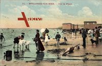 Direkt am Strand von Boulogne um 1911