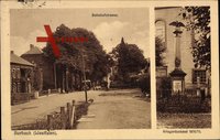 Burbach Westfalen, Bahnhofstraße mit Kriegerdenkmal 1870
