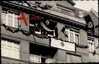 Lauta Kreis Bautzen, Häuserfassade, Tag der Nationalen Arbeit 1939