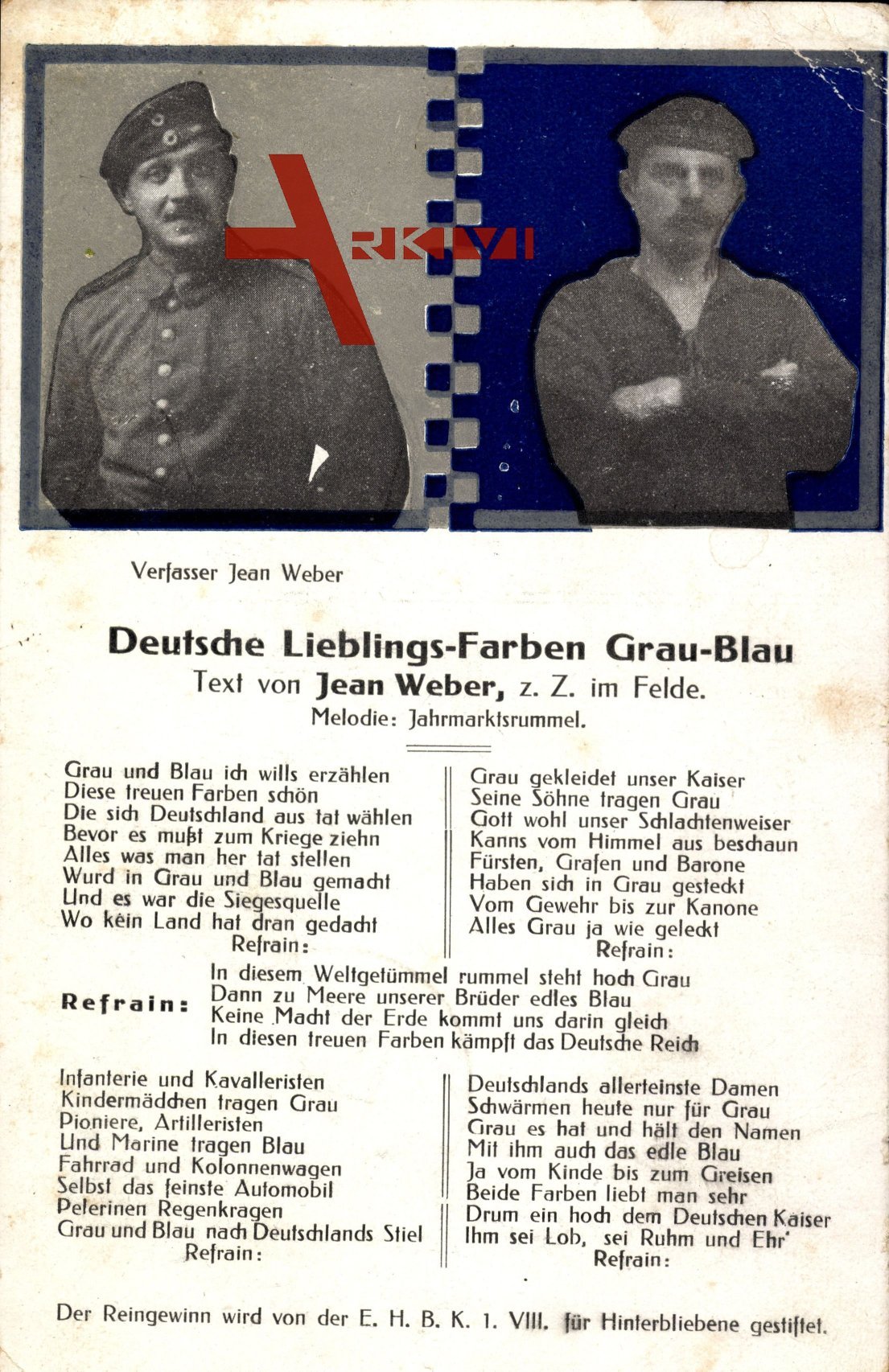 Lied Deutsche Lieblingsfarben Grau Blau, Jean Weber, Jahrmarksrummel