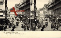 Paris Instané, vue de la Rue du Foubourg Montmartre