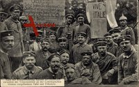 Kriegserklärung Italiens an Österreich, Lothringische Grenze, Tafel,Trikolore