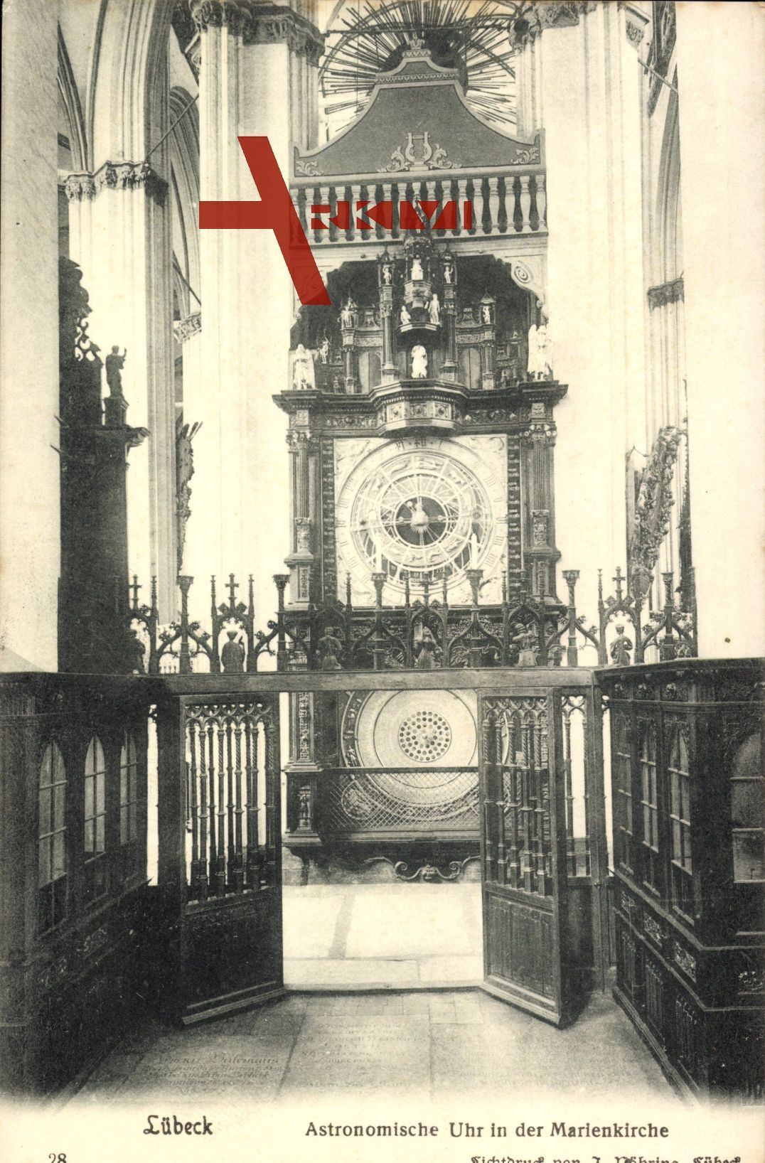 Lübeck, Hansestadt, Astronomische Uhr in der Marienkirche