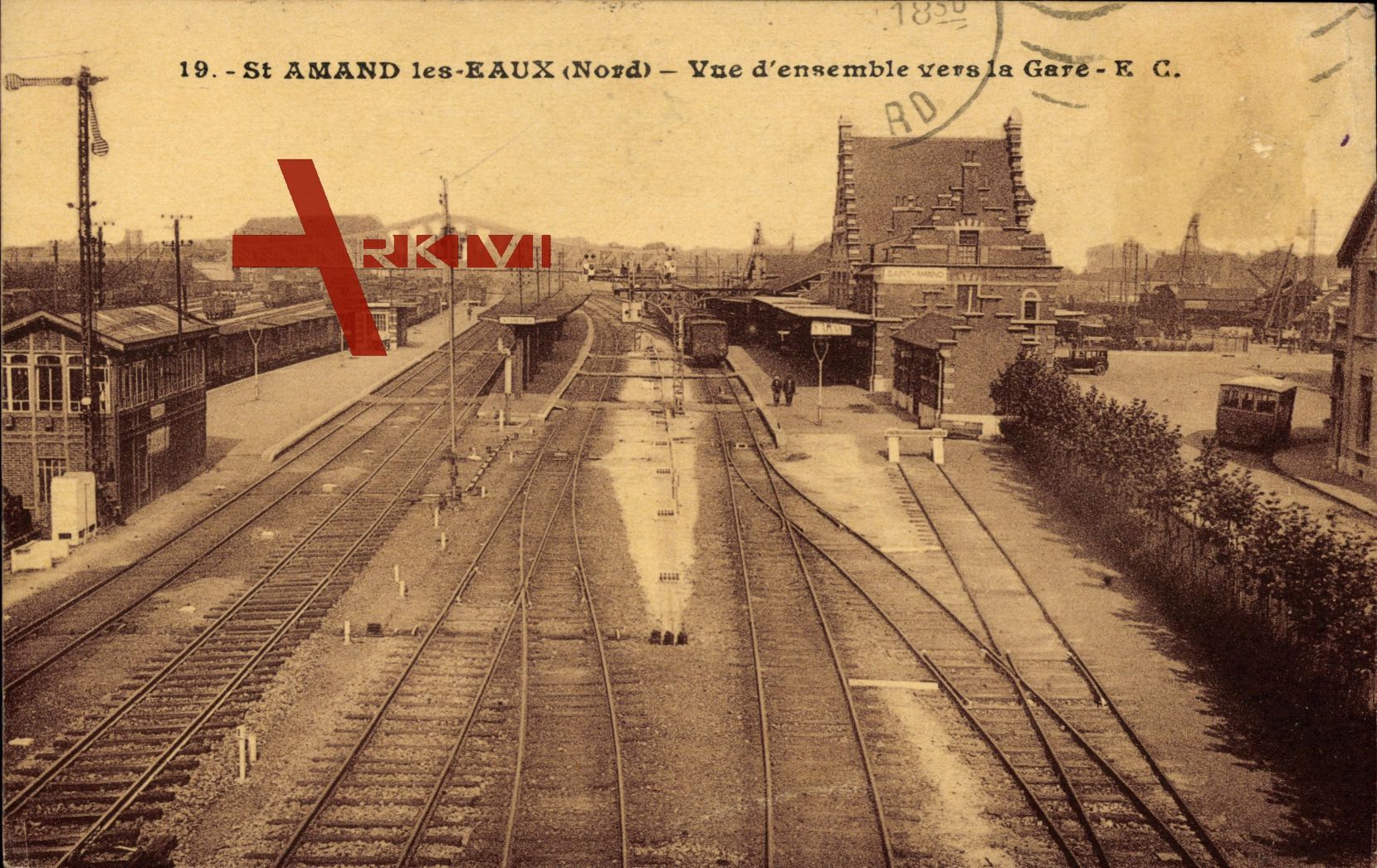 St. Amand les Eaux Nord, vue d'ensemble vers la gare
