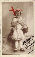 Junges Mädchen, Weißes Kleid, Korb, Hildegard, Karneval 1925