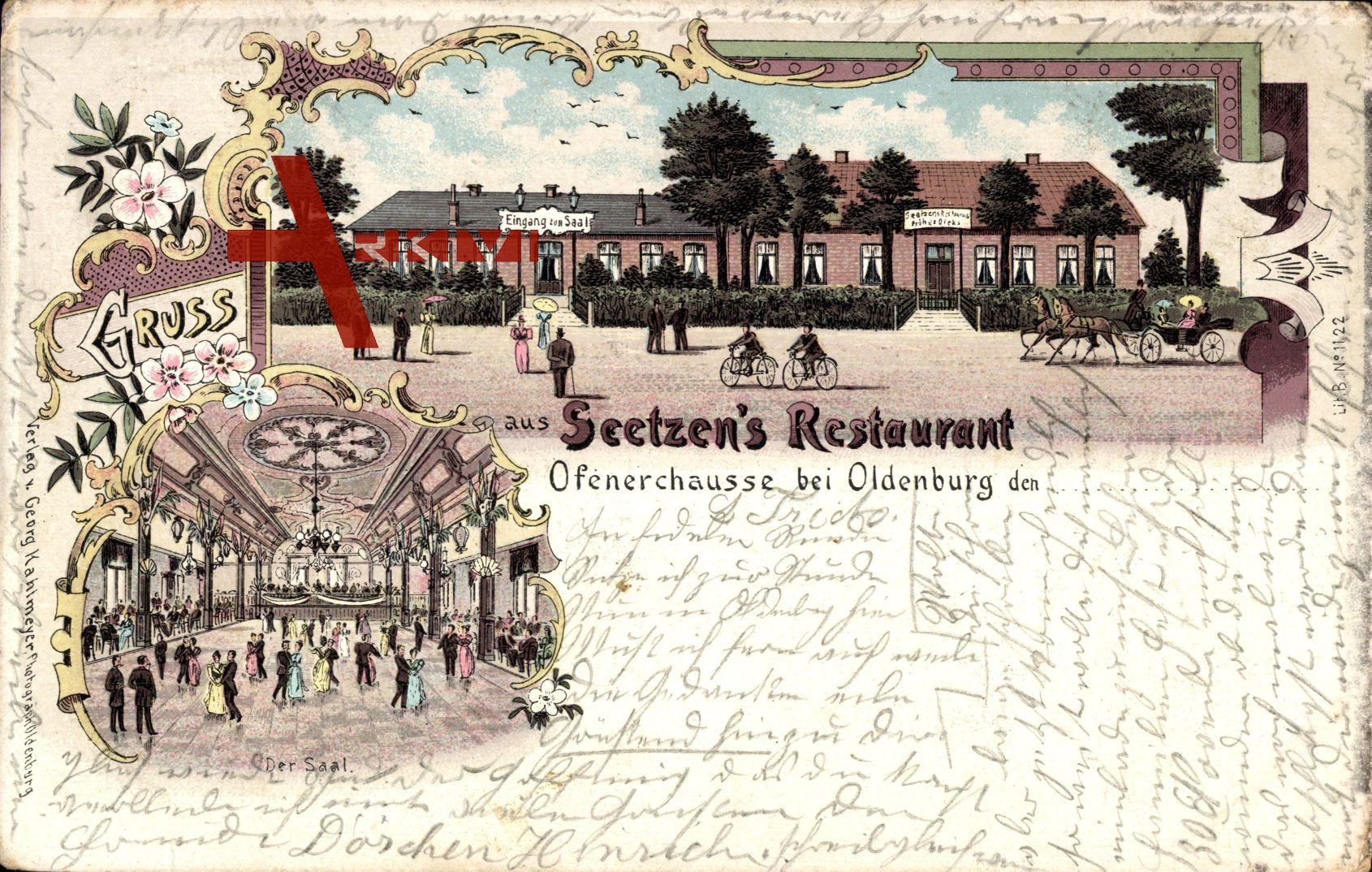 Oldenburg, Seetzens Restaurant, Ofenerchaussee, Saal