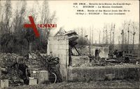 Blick auf die zerstörte Crocheret Mühle in Huiron Saint-Dizier nach der ersten Schlacht an der Marne vom 6. Sept. 1914 - 12.Sept. 1914