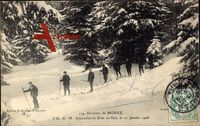 Morez Jura, Environs, Descendant la Dôle en Skis, 21 Janvier 1906