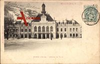 Morez Jura, L'Hotel de Ville, Rathaus im Schnee, Hiver, Winter