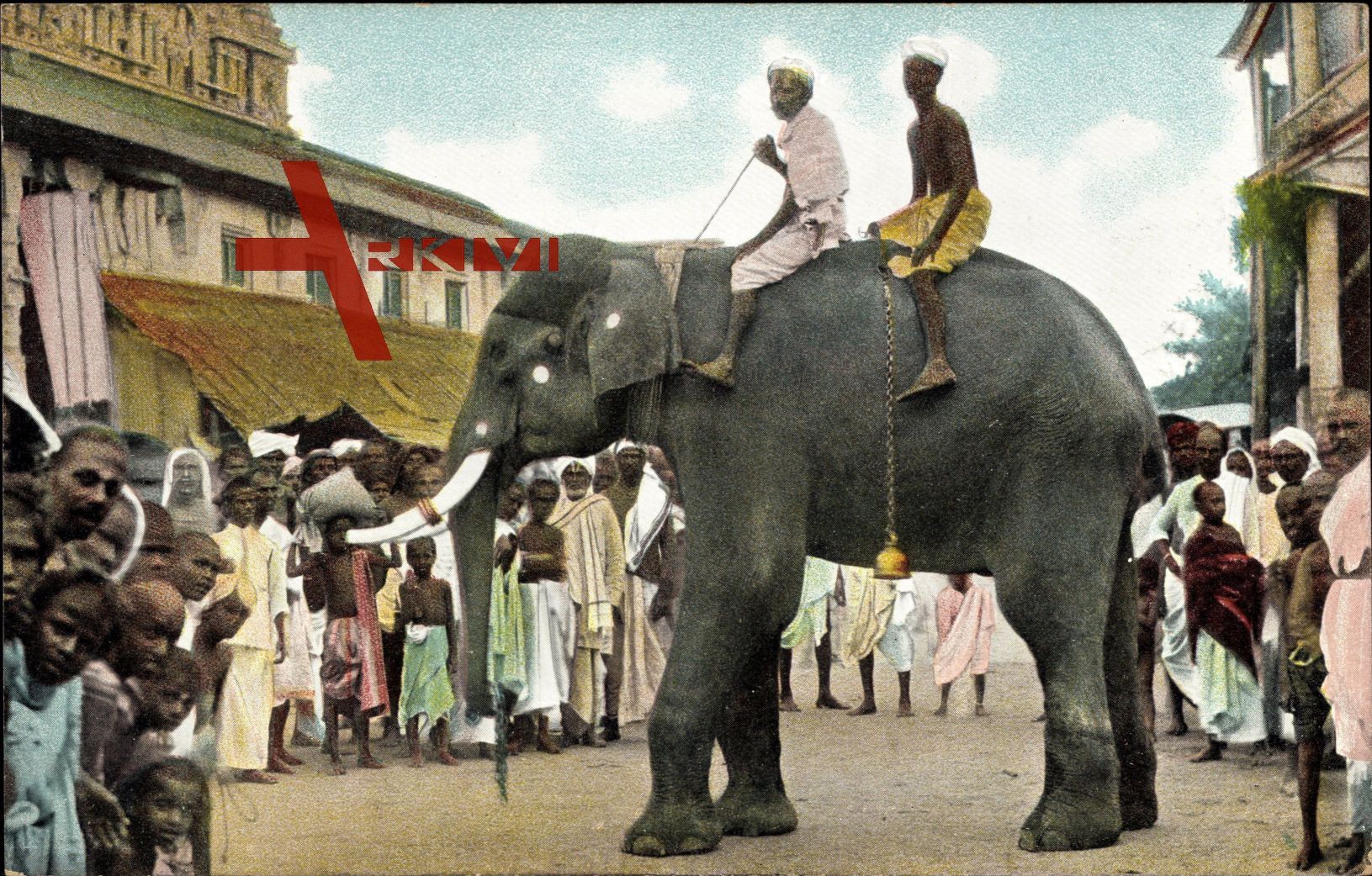 Tempelelefant in Ostindien, Inder, Elefant, Fest