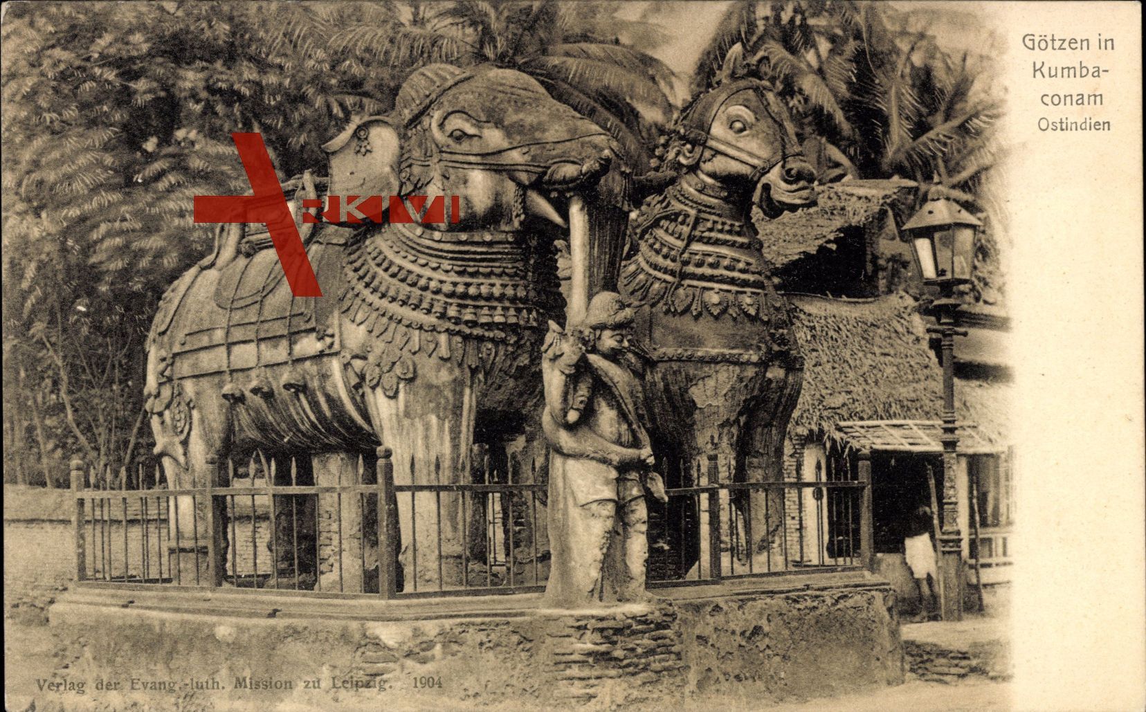 Kumbaconam Indien, Ansicht der Götzen, Elefant