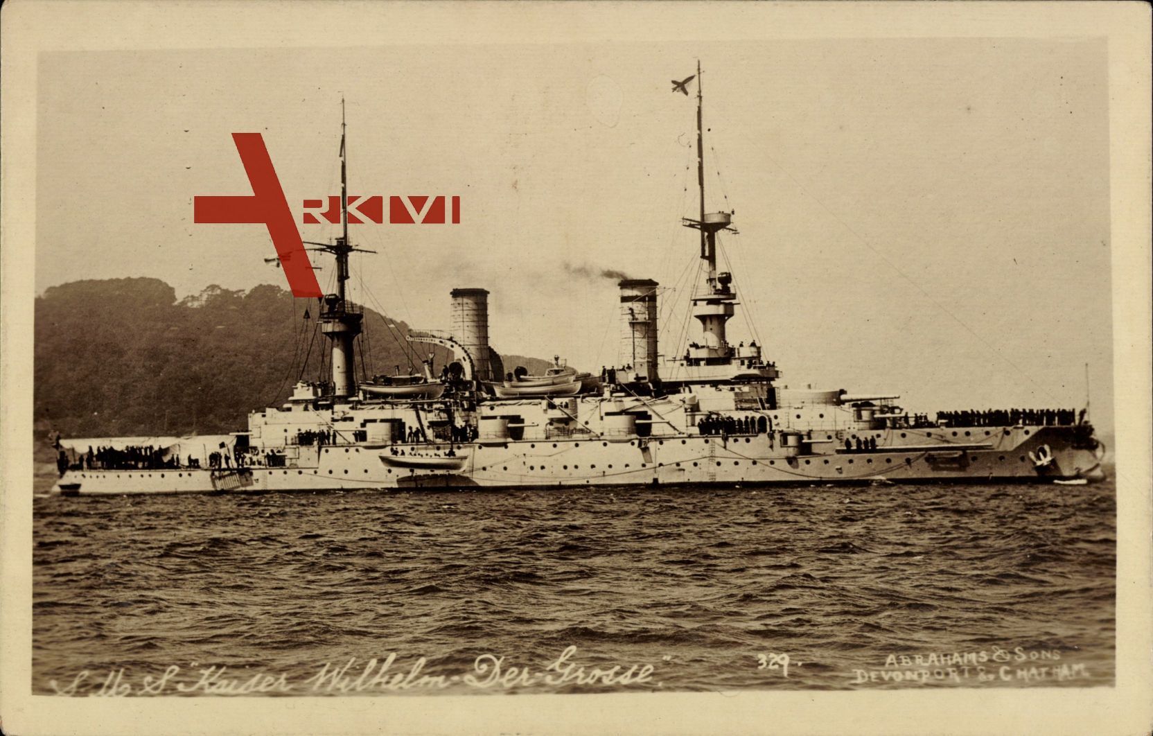 S.M.S. Kaiser Wilhelm der Große, Deutsches Kriegsschiff, Besatzung an Bord