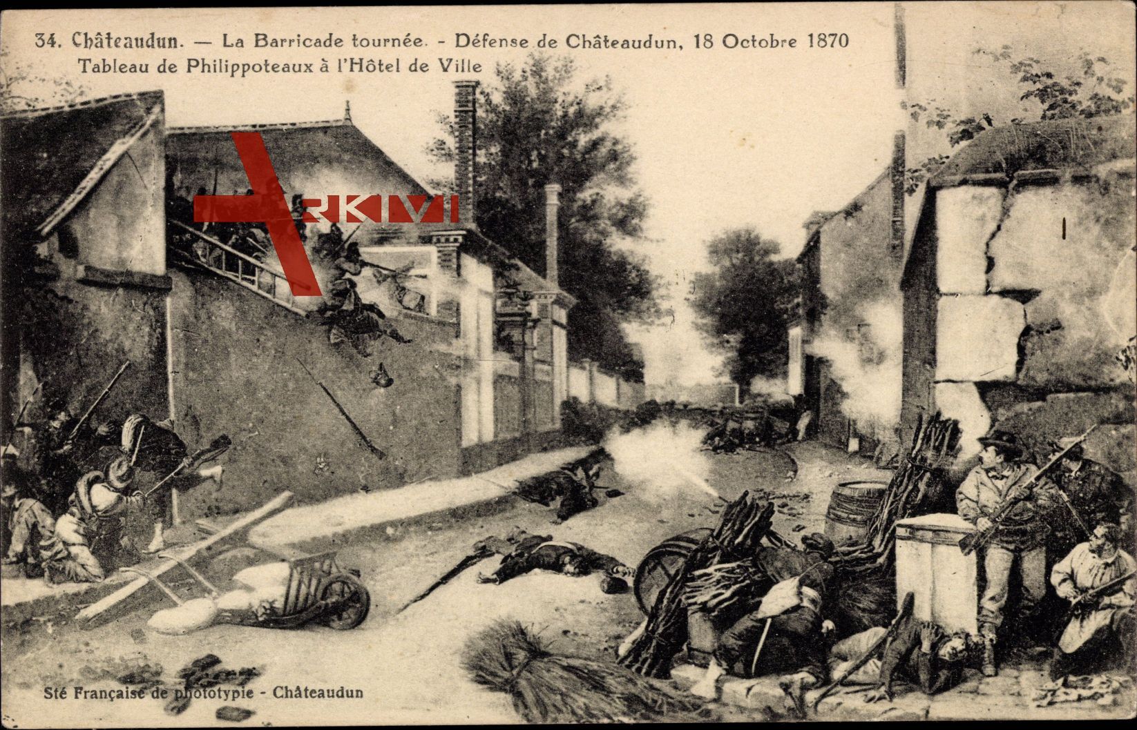 Châteaudun, Barricade tournée, Défense, 18 Octobre 1870