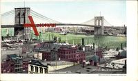 New York City, View to the Brooklyn Bridge, Dampfer