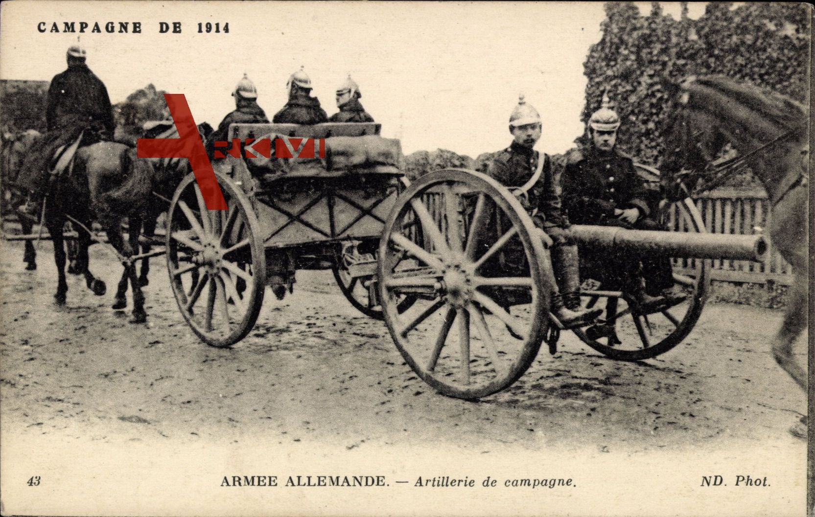 Armée allemande, Artillerie de campagne, Deutsches Geschütz, Krieg 1914