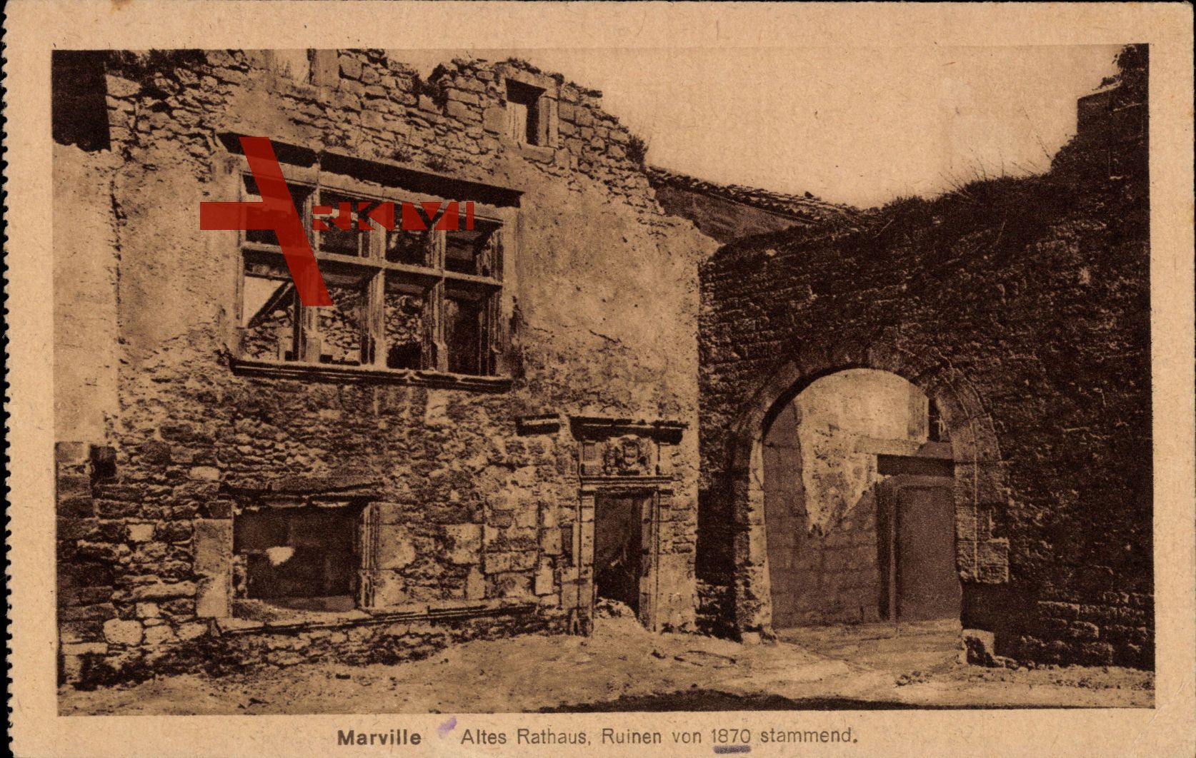 Marville Meuse Frankreich, Altes Rathaus, Ruinen von 1870 stammend