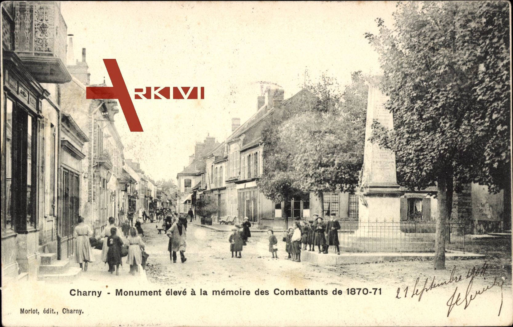 Charny Yonne, Monument élevé, à la mémoire des Combattants de 1870