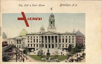 New York USA, City Hall and Court House, Brooklyn, Frontansicht
