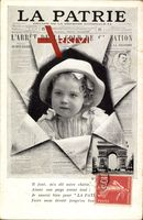 Zeitungs Paris,La Patrie,Organe de la Défense Nationale,fille,Arc de Triomphe