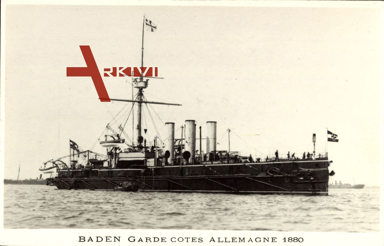Kriegsschiff Baden, Garde Cotes Allemagne 1880